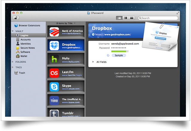 1Password для Mac