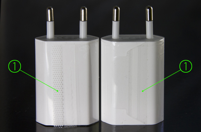 Сравнение оригинального зарядного устройства Apple USB Power Adapter MB707 с подделкой. Упаковка. Рабочий стол в Mac OS X Lion Developer Preview 2.