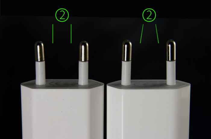 Сравнение оригинального зарядного устройства Apple USB Power Adapter MB707 с подделкой. Упаковка. Рабочий стол в Mac OS X Lion Developer Preview 2.