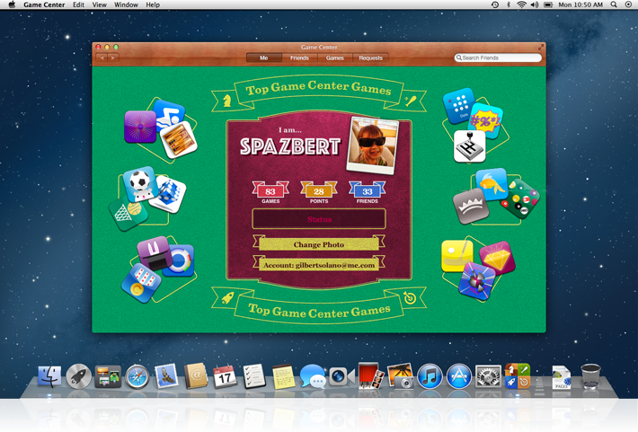 Mac OS X Mountain Lion - Game Center
