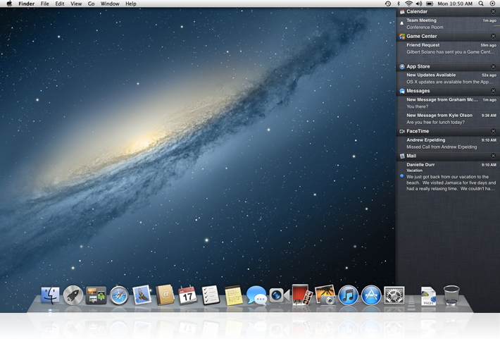 Mac OS X Mountain Lion - Notification Center
